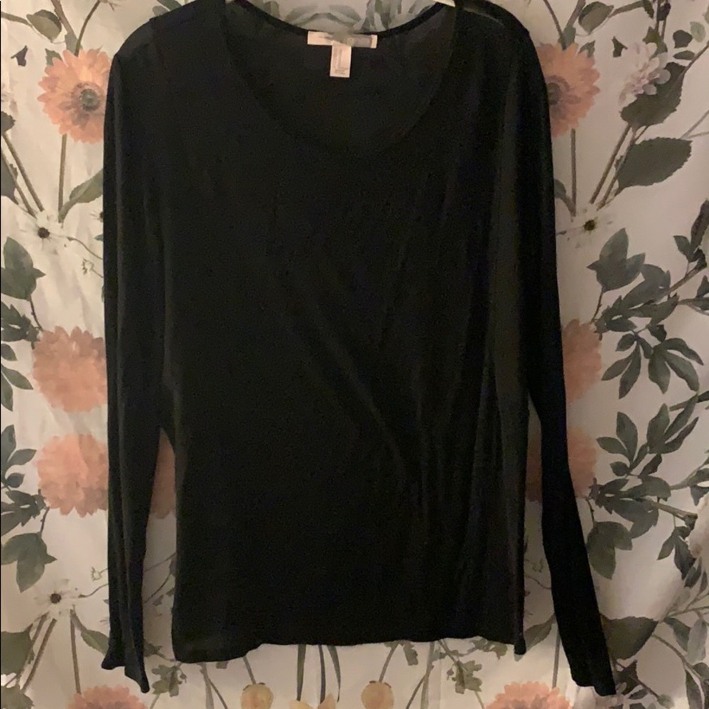 Forever21 Black Casual Long-Sleeve Top